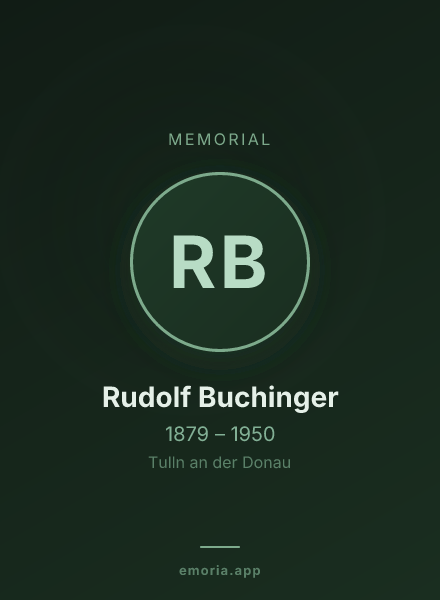 Memorial portrait of Rudolf Buchinger
