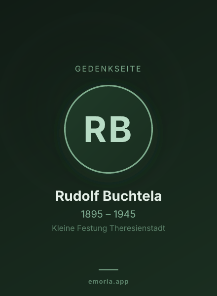 Gedenkportrait von Rudolf Buchtela