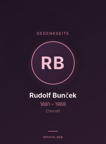 Gedenkportrait von Rudolf Bunček