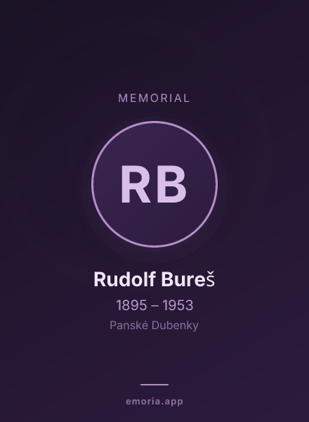 Memorial portrait of Rudolf Bureš