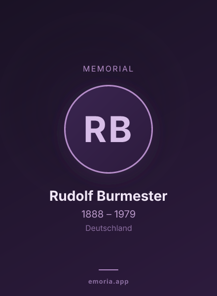 Memorial portrait of Rudolf Burmester