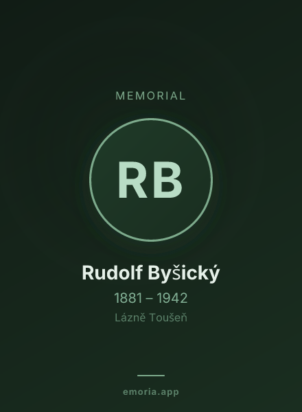 Memorial portrait of Rudolf Byšický
