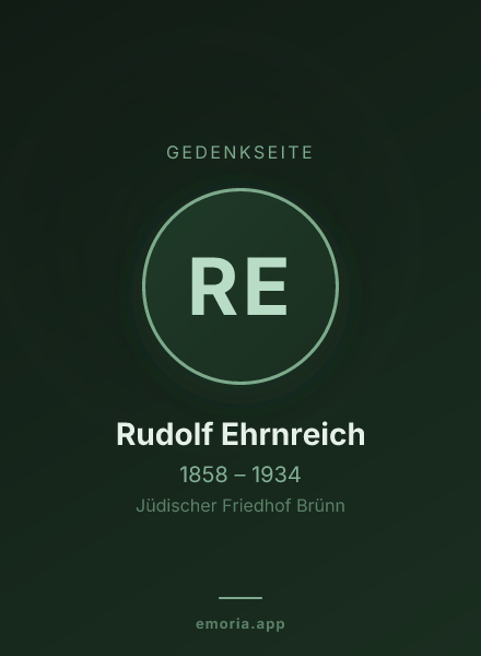 Gedenkportrait von Rudolf Ehrnreich