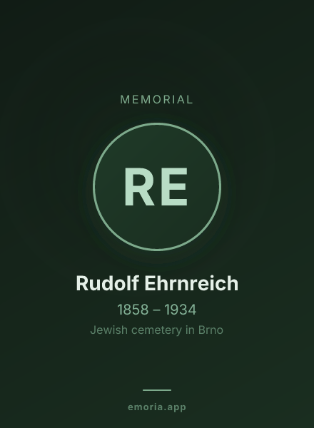 Memorial portrait of Rudolf Ehrnreich