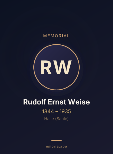 Memorial portrait of Rudolf Ernst Weise