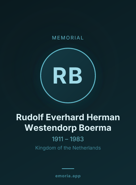 Memorial portrait of Rudolf Everhard Herman Westendorp Boerma