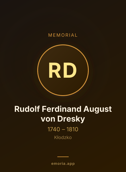 Memorial portrait of Rudolf Ferdinand August von Dresky