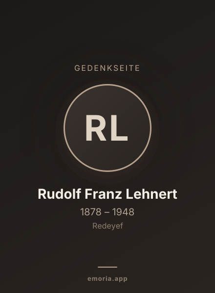 Gedenkportrait von Rudolf Franz Lehnert
