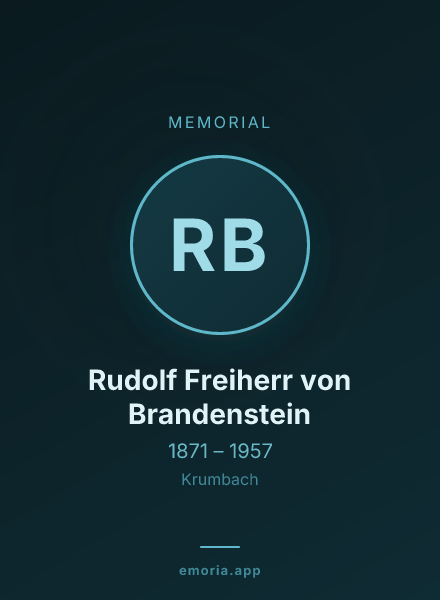 Memorial portrait of Rudolf Freiherr von Brandenstein