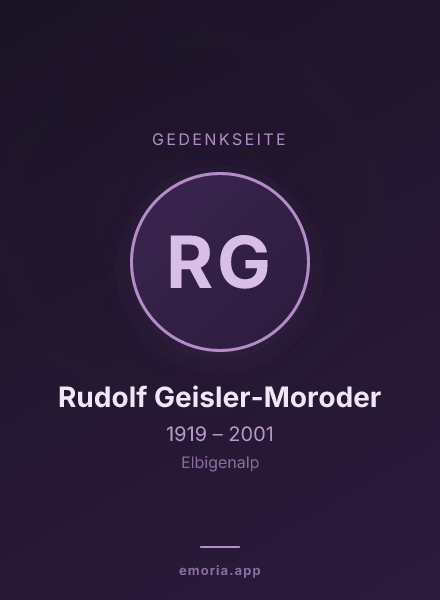 Gedenkportrait von Rudolf Geisler-Moroder