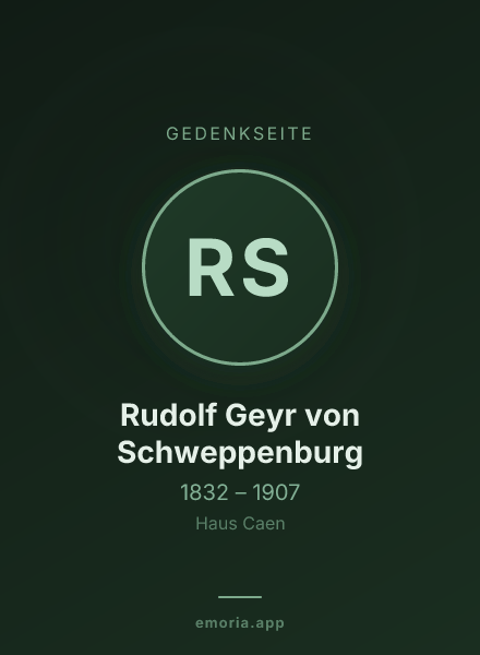 Gedenkportrait von Rudolf Geyr von Schweppenburg