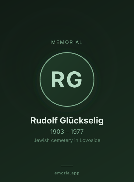 Memorial portrait of Rudolf Glückselig