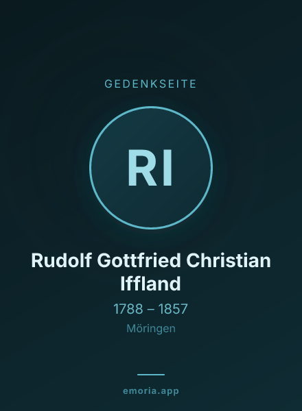 Gedenkportrait von Rudolf Gottfried Christian Iffland