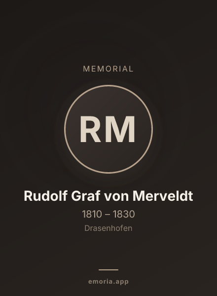 Memorial portrait of Rudolf Graf von Merveldt