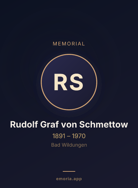 Memorial portrait of Rudolf Graf von Schmettow