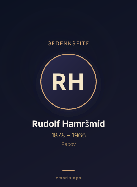 Gedenkportrait von Rudolf Hamršmíd