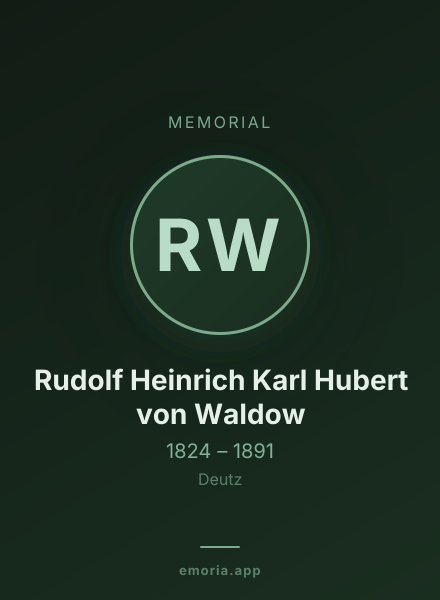 Memorial portrait of Rudolf Heinrich Karl Hubert von Waldow