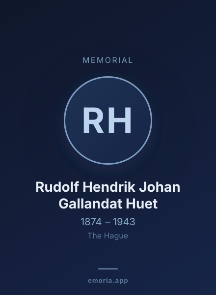 Memorial portrait of Rudolf Hendrik Johan Gallandat Huet