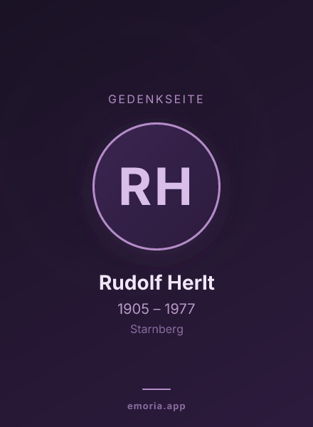 Gedenkportrait von Rudolf Herlt