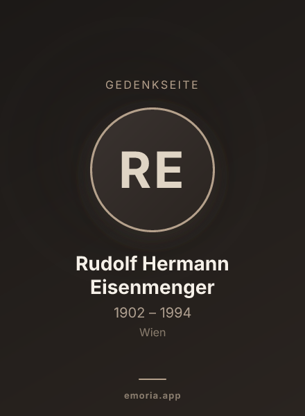 Gedenkportrait von Rudolf Hermann Eisenmenger
