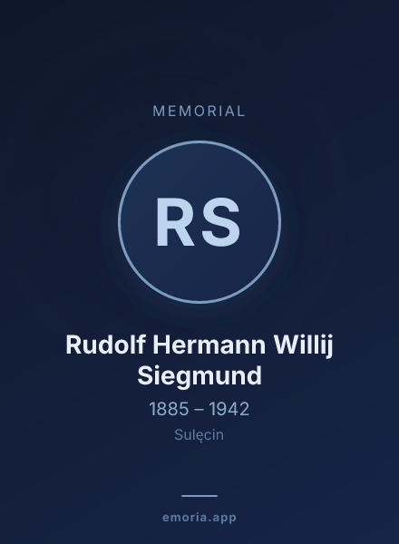 Memorial portrait of Rudolf Hermann Willij Siegmund