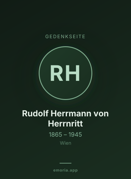 Gedenkportrait von Rudolf Herrmann von Herrnritt