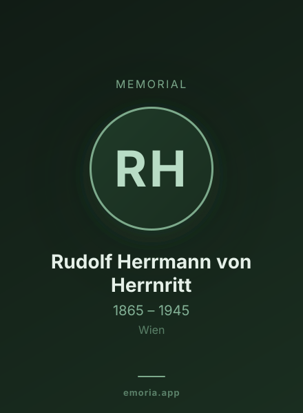 Memorial portrait of Rudolf Herrmann von Herrnritt