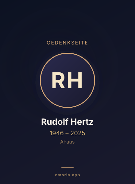 Gedenkportrait von Rudolf Hertz