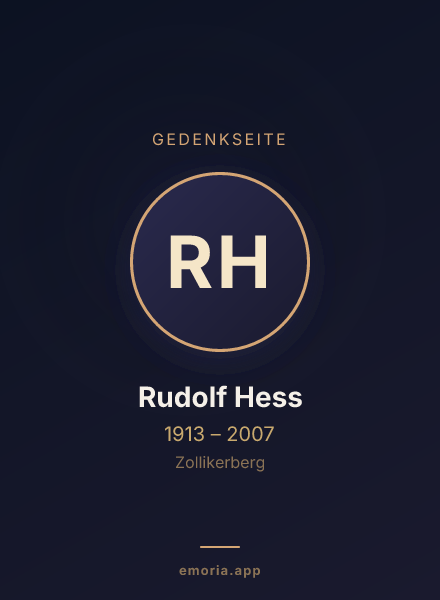 Gedenkportrait von Rudolf Hess