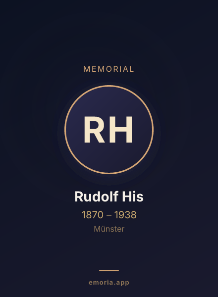 Memorial portrait of Rudolf His