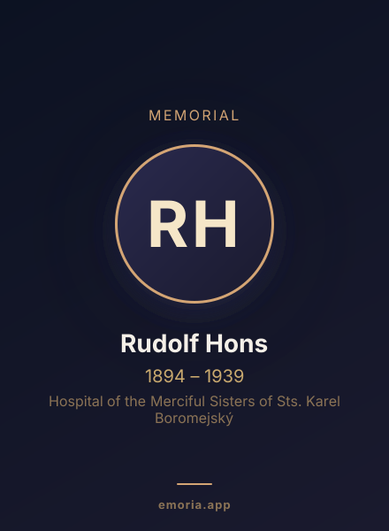 Memorial portrait of Rudolf Hons