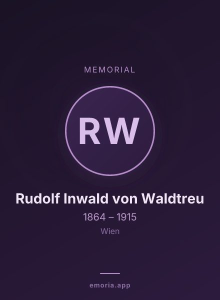 Memorial portrait of Rudolf Inwald von Waldtreu