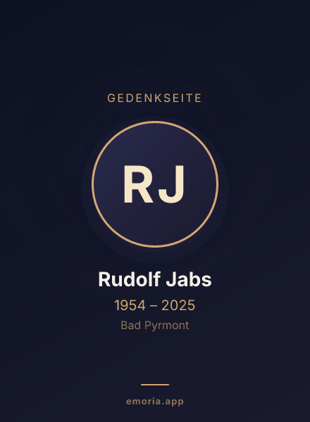 Gedenkportrait von Rudolf Jabs