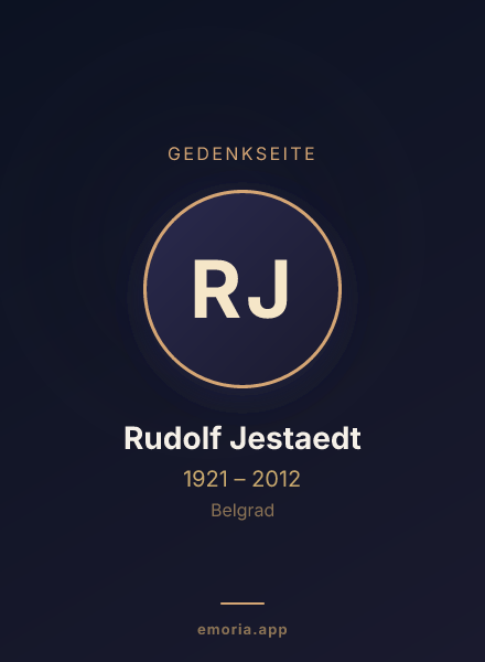 Gedenkportrait von Rudolf Jestaedt