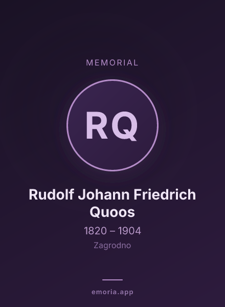 Memorial portrait of Rudolf Johann Friedrich Quoos