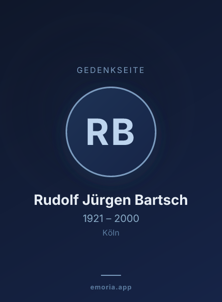 Gedenkportrait von Rudolf Jürgen Bartsch
