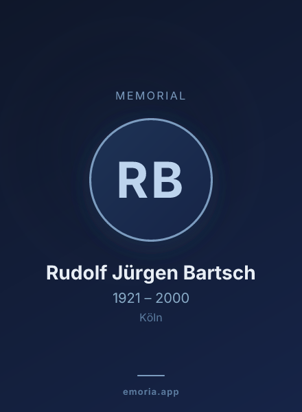 Memorial portrait of Rudolf Jürgen Bartsch