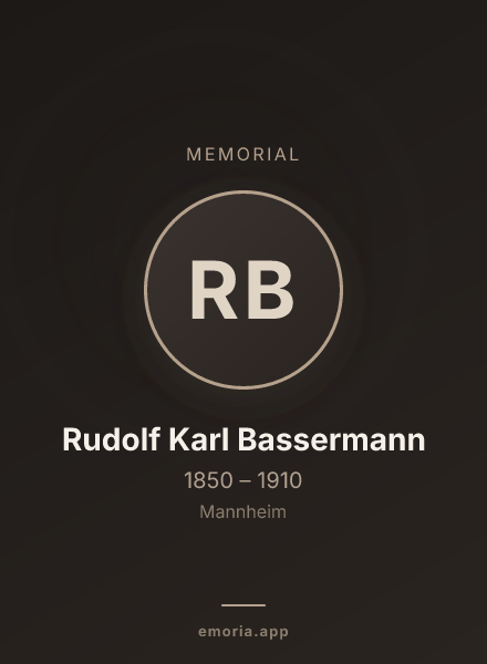 Memorial portrait of Rudolf Karl Bassermann