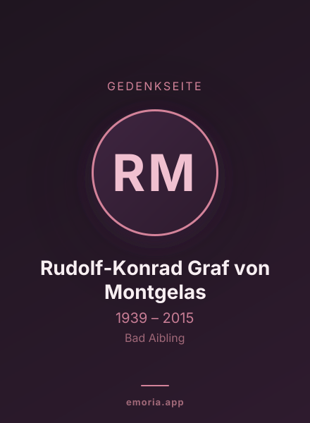 Gedenkportrait von Rudolf-Konrad Graf von Montgelas