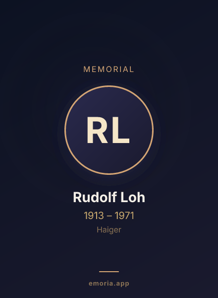 Memorial portrait of Rudolf Loh