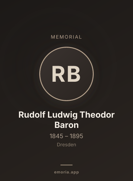 Memorial portrait of Rudolf Ludwig Theodor Baron