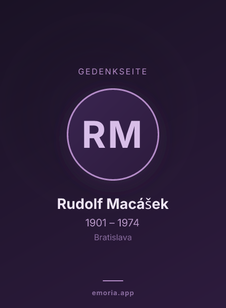 Gedenkportrait von Rudolf Macášek