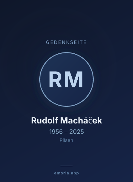 Gedenkportrait von Rudolf Macháček