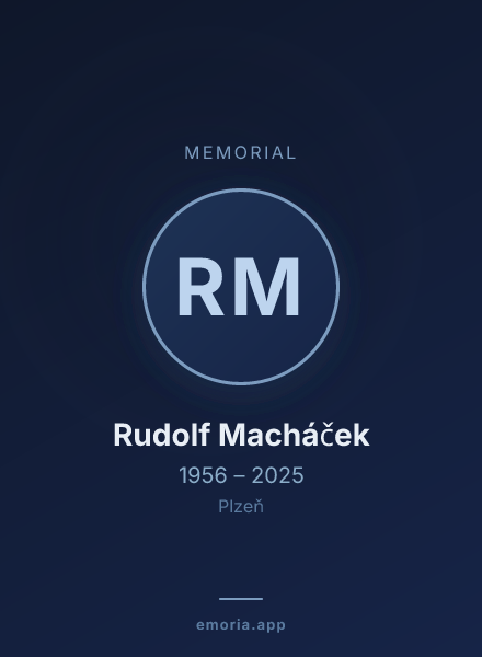 Memorial portrait of Rudolf Macháček