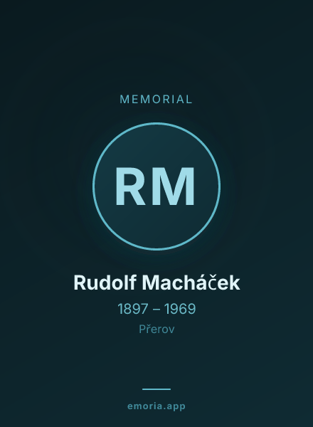 Memorial portrait of Rudolf Macháček