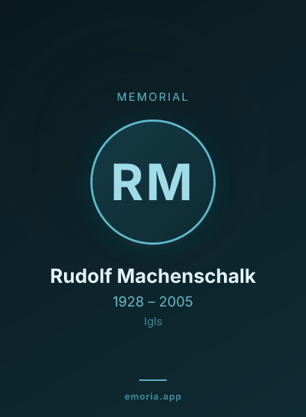 Memorial portrait of Rudolf Machenschalk