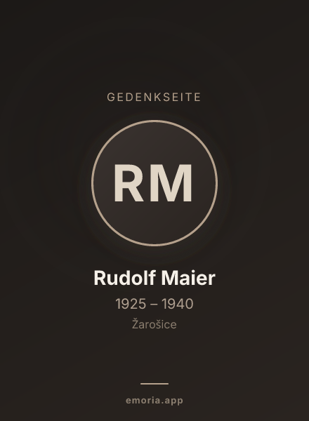 Gedenkportrait von Rudolf Maier