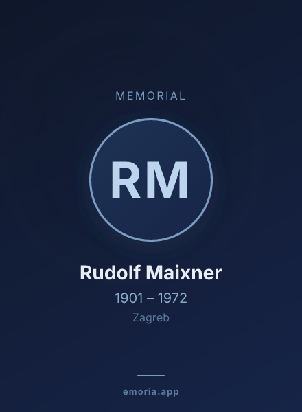 Memorial portrait of Rudolf Maixner