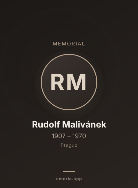 Memorial portrait of Rudolf Malivánek