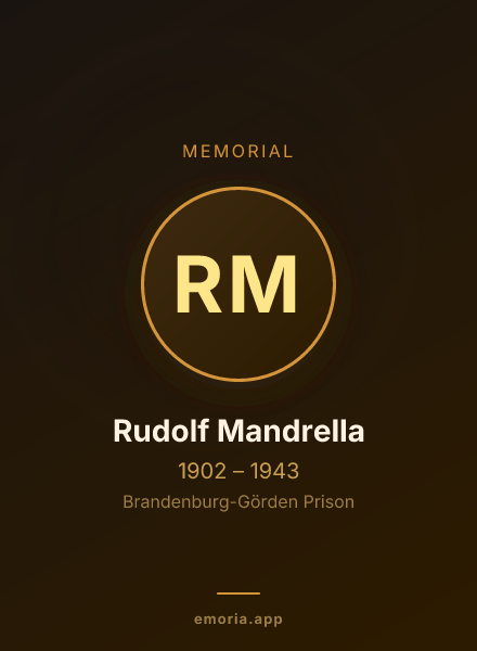 Memorial portrait of Rudolf Mandrella